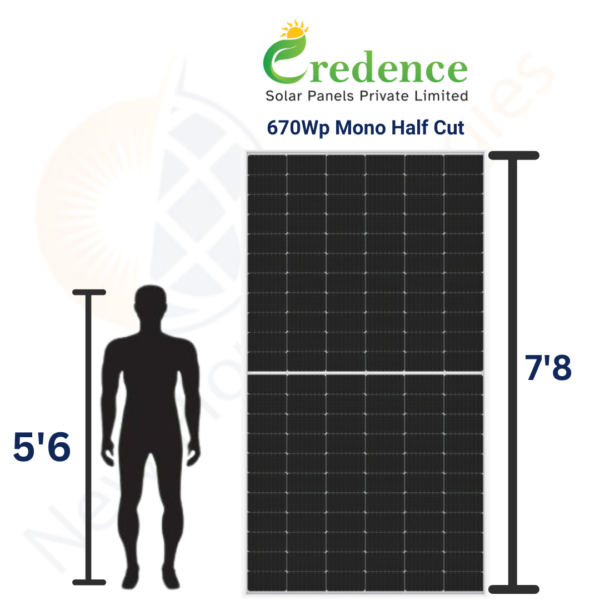 670wp mono half cut solar panels for aata chakki