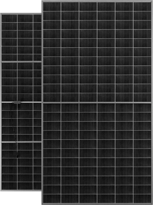 Credence Quasar N 730W N-Type TOPCon Glass-to-Glass Bifacial Solar Panel — transparent view